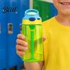 Anti Choking Training Bottle for Kids Cartoon Sippy Cup 470ml Water with Straw Adjustable Strap Pop Up Cup Outdoor Activities Lid Flip Top