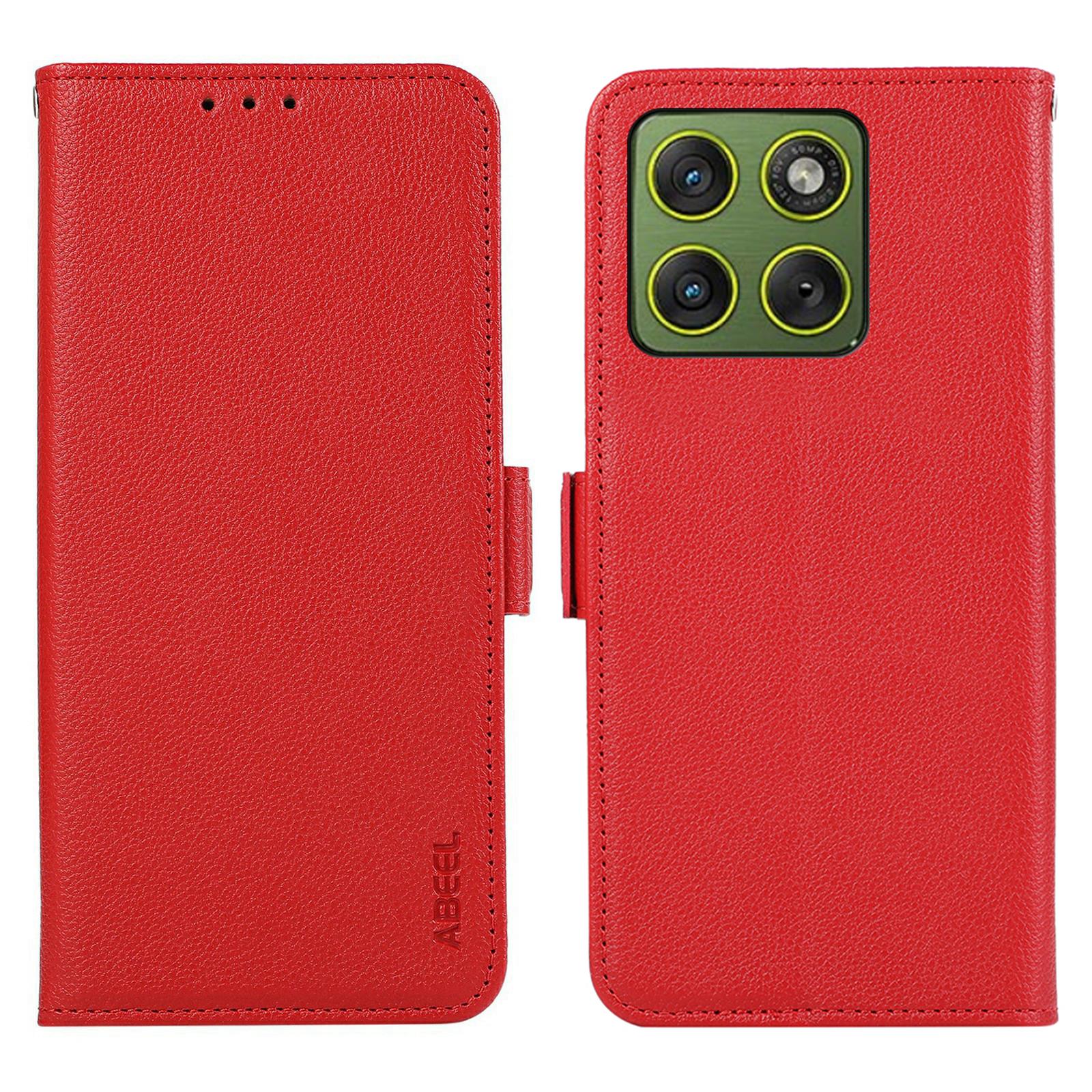 

ABEEL For Motorola Edge 70 5G Case Litchi Texture Leather RFID Blocking Phone Cover