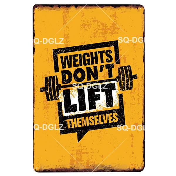 [SQ-DGLZ] Fitness Metall Zeichen Vintage Sport Club Metall Plaque Platte Gesundheit Wand Dekor Zinn Zeichen GYM Poster