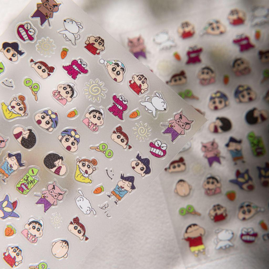 Cute Crayon Shin-chan Spring Stickers: Nail Art, Journals, Phone & iPad Cases