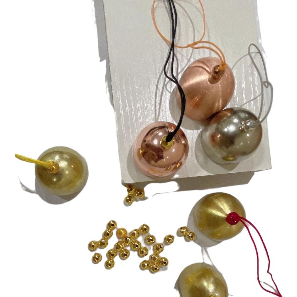 Brass and Copper Wind Chime DIY Accessories with Clapper - Small Metal Christmas Bells