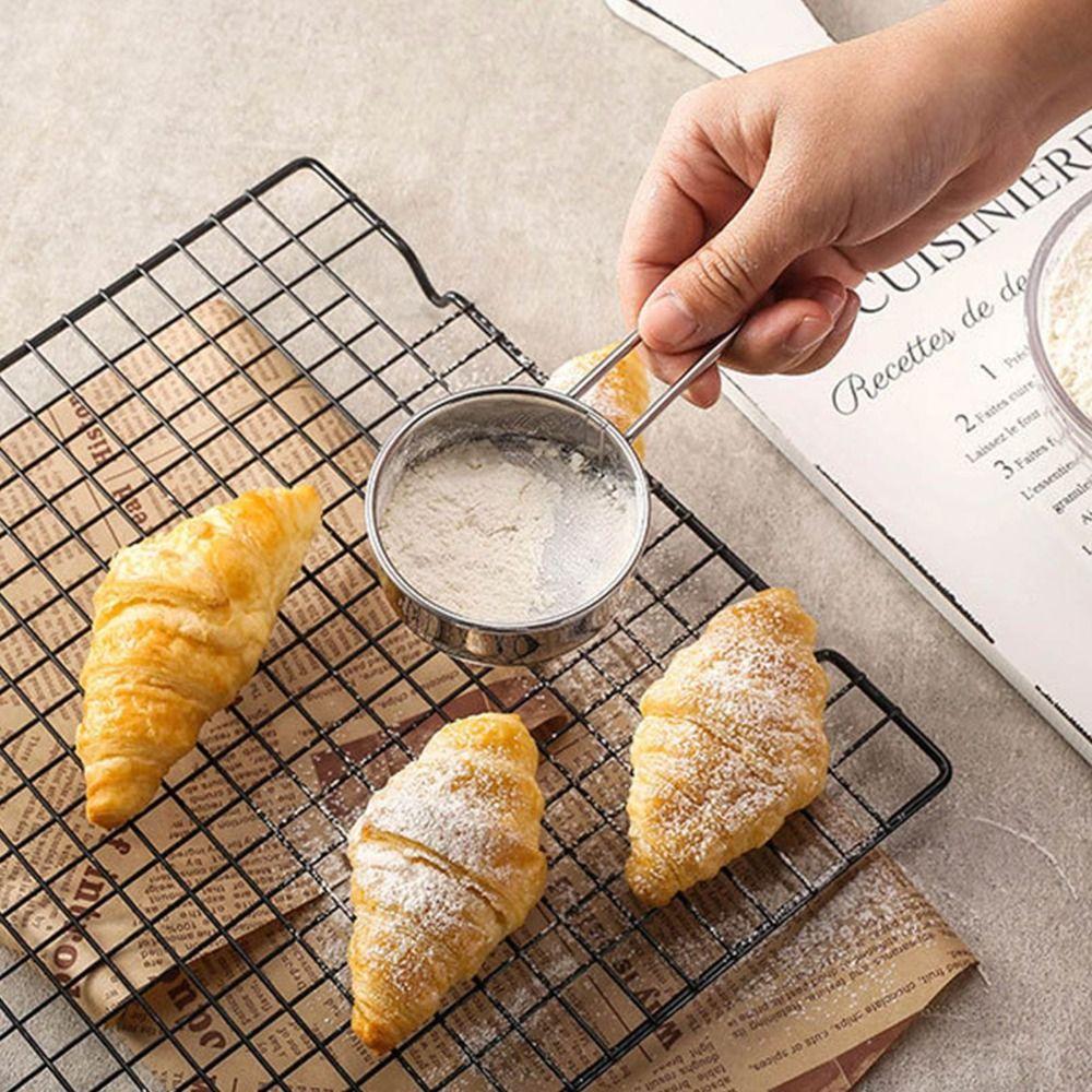Handheld Kitchen Strainer Colander Fine Mesh Filter Spoon Flour Sifter Powder Sieve Sifting Tool