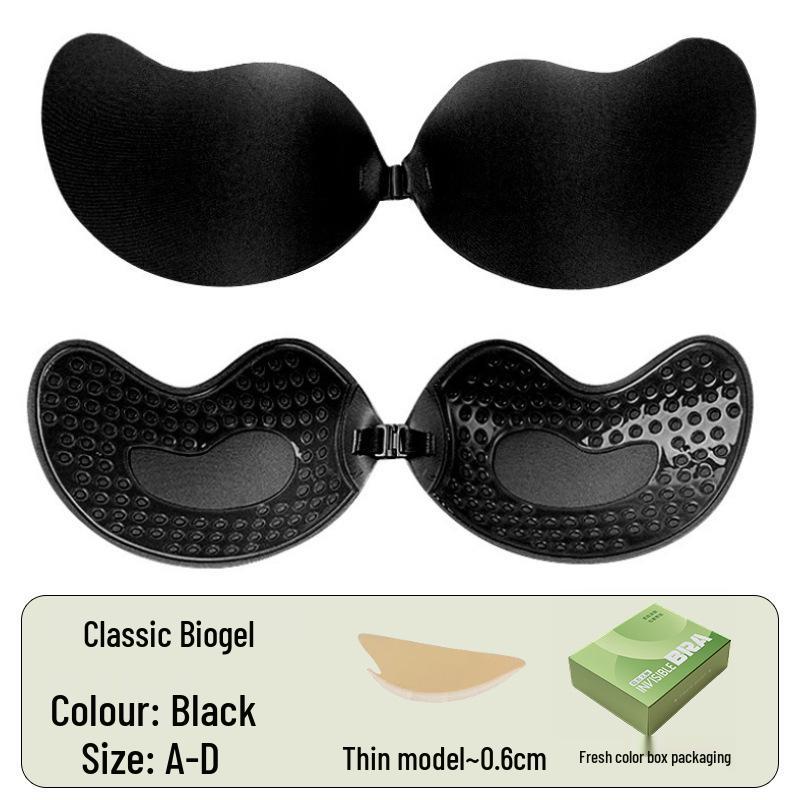 In Stock Seamless Push-Up Strapless Bra with Breathable Anti-Spillage Design and Mango Nipple Covers for Wedding Dresses