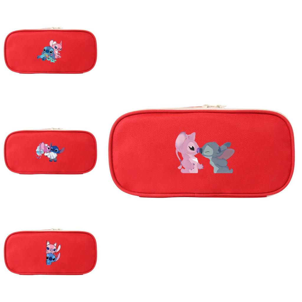 Stitch Colorful Pencil Case Canvas Storage Bag For Elementary School Students