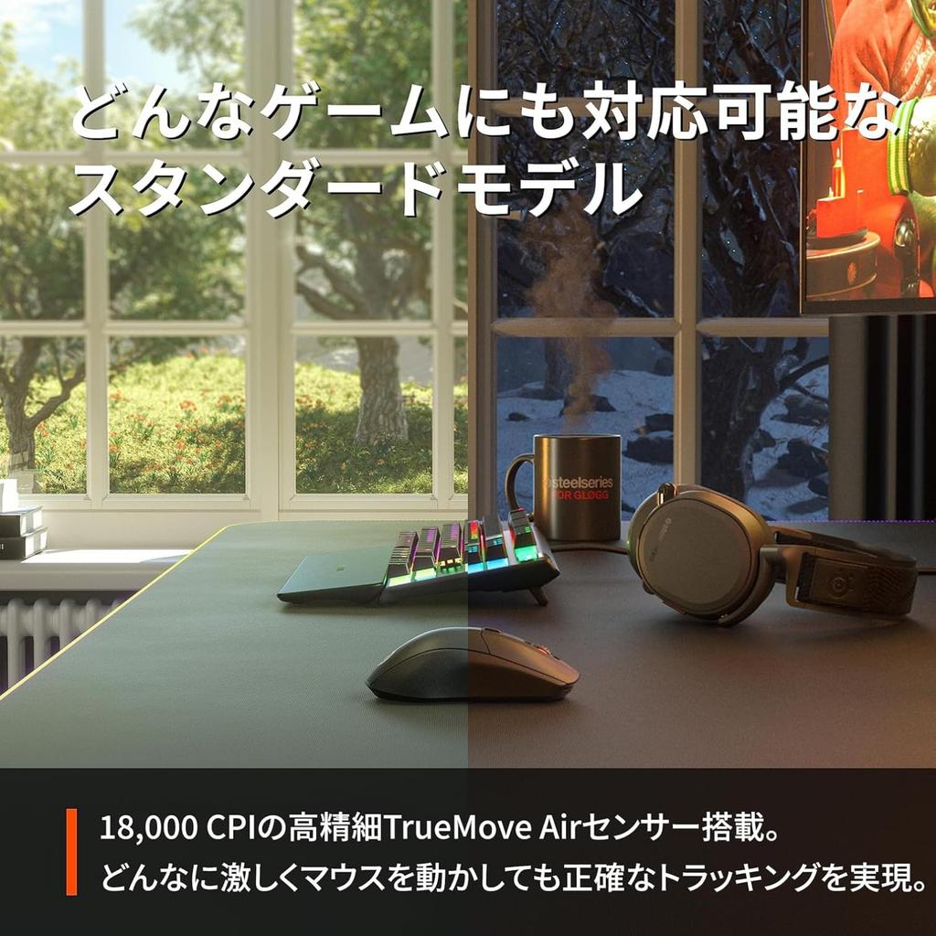 SteelSeries Rival 3 Wireless Gaming Low Latency Mouse, 62521, 2.4GHz/Bluetooth Compatible,