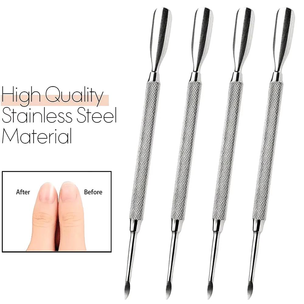 1Pcs/10Pcs Cuticle Pusher Double Sided - Sharp Edge Spoon Shaped Dual Ended Cuticle Pusher Remover Clean Manicure Pedicure