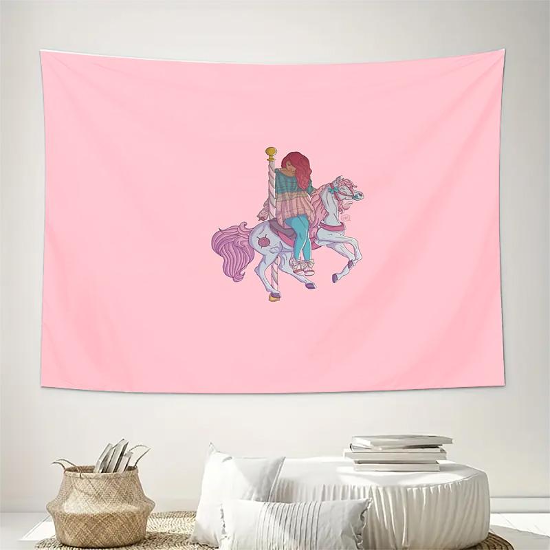 Fantasy Horse Tapestry Wall Hanging Anime Decor Room Aesthetic Vaporwave Pastel Goth Hippie Psychedelic Bedroom Decoration Art