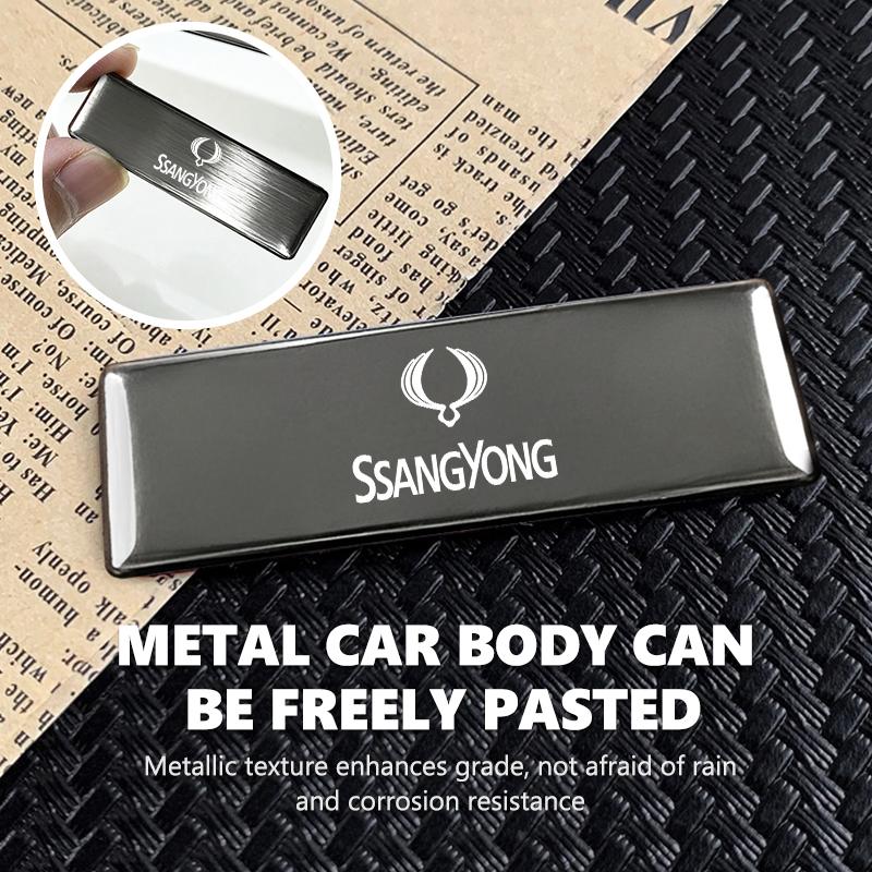 Car Body MetalUniversal Emblem Auto Decals Accessories For SsangYong Rexton Y400 Y450 G4 2021 2022 Kyron Rodius Tivoli