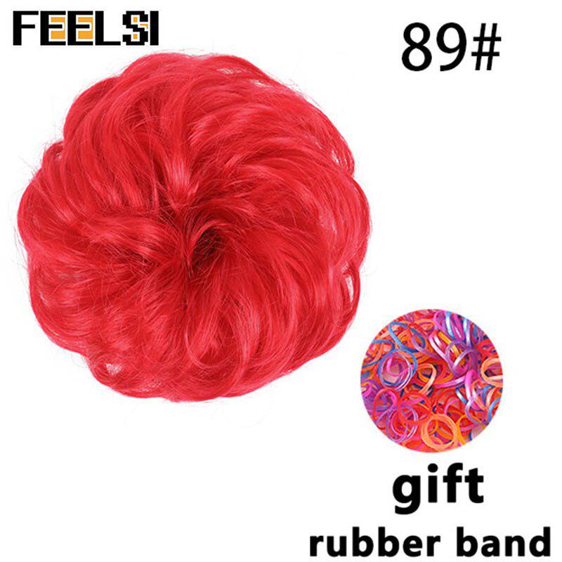 Chignon ondulat de damă cu bandă elastică de cauciuc Scrunchie sintetic pentru păr înfășurat Coc dezordonat posturi