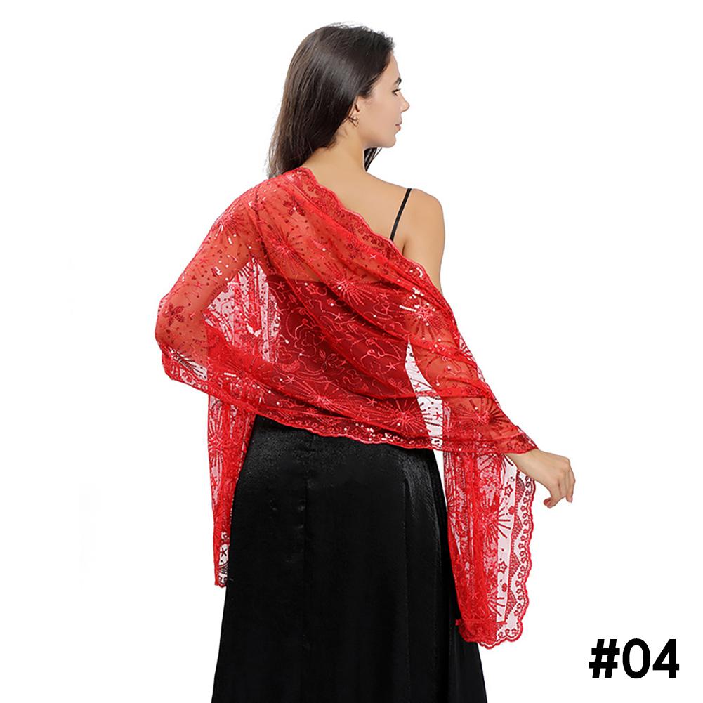 Moon Star Sequins Shawl Wraps for Evening Dresses Wedding Decoration Scarf Elegant Hijab Cover for Ramadan Festivals Women's Modest Fashion Shawl