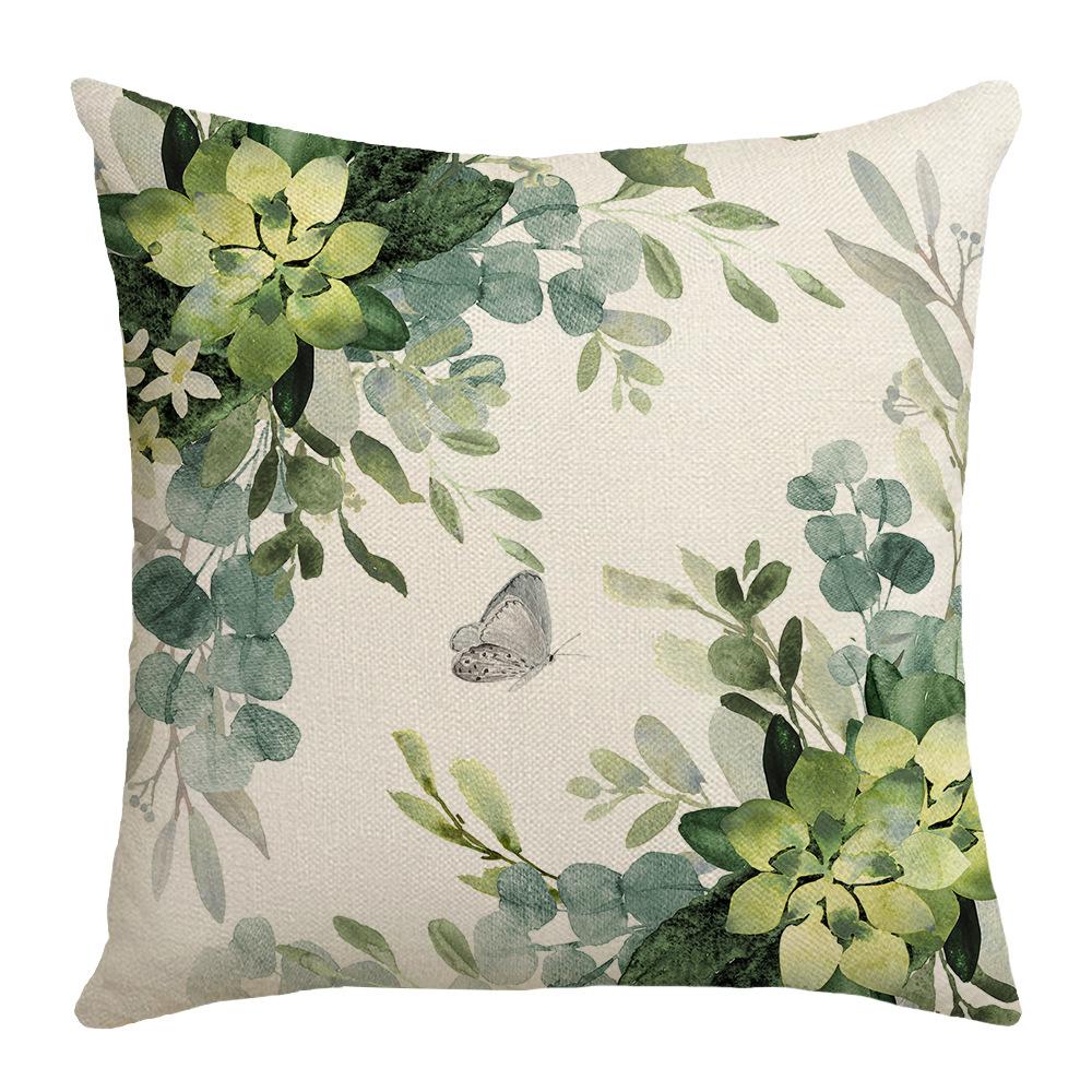 New Spring Plant Pillowcase Bedside Decorative Pillowcase Waist Sofa Bedroom Pillow