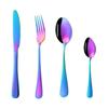 410 Stainless Steel Western Cutlery Set: Steak Knife, Fork, Spoon, Dessert Spoon - 4-Piece Set for Home or Hotel.