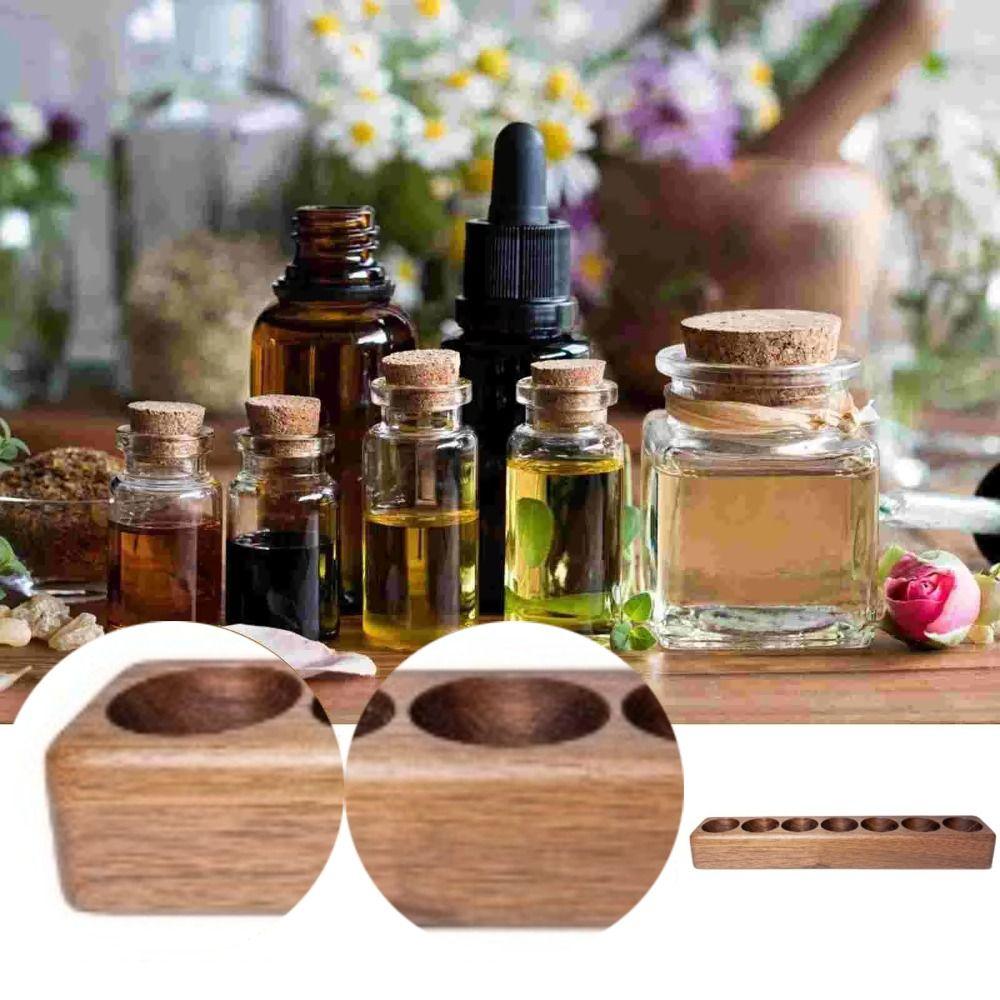 Wooden Essential Oil Display Stand 7 Holes Essential Oils Holder  Polish Case
