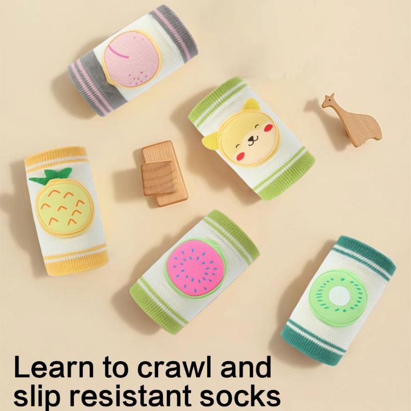 1 Pair User  Friendly Baby Knee Protective Sleeves Kneepads For Indoor Play Crawling Practice And First Step Safety