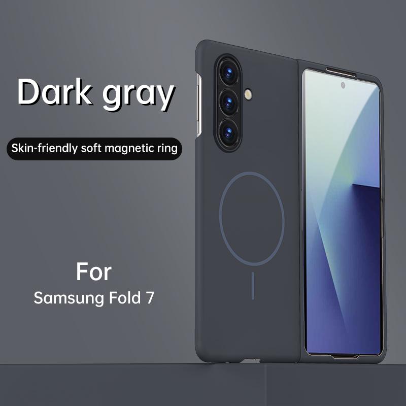 Ultra-Thin Magnetic Case For Samsung Galaxy Z Fold 7 6 5 4 3 ZFold7 Z Fold6 Fold5 Fold4 Framless for Magsafe Slim Frosted Cover