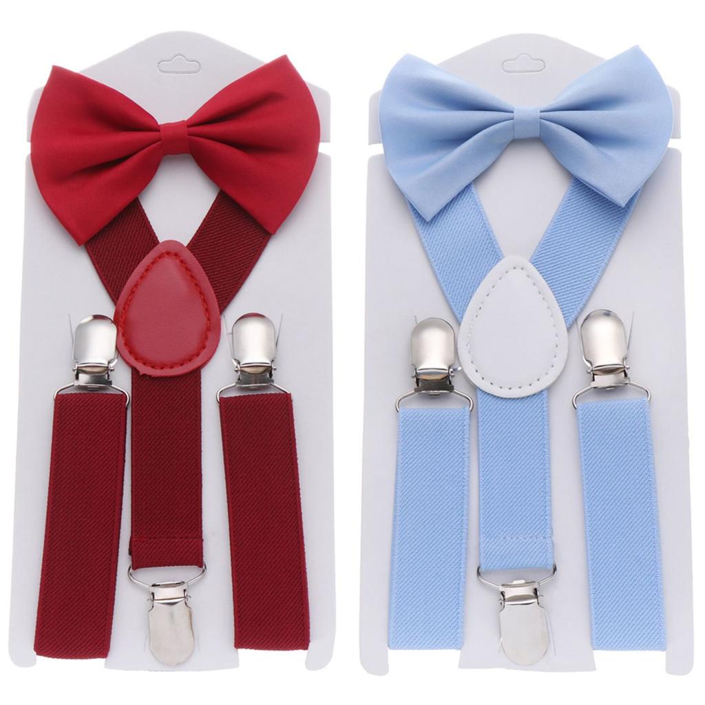 Baby Hair Bow Set Kids Suspenders Printed Bow Tie Cow Tie Belts Elastic Braces Baby Hair Bow Set Kids Suspenders Printed Bow Tie Cow Tie Belts Elastic Braces