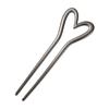 Metal Heart Hairpin For Women With Zinc Alloy And Eco-Friendly Coating In New Chinese Style