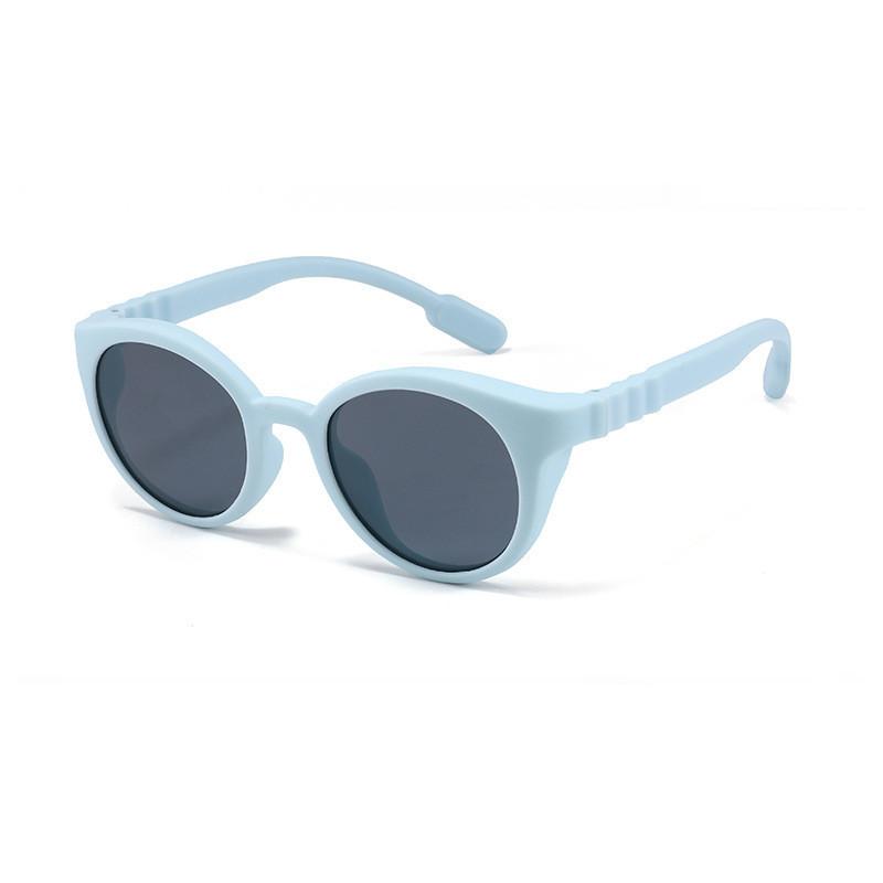 2024 New Trend Kids Polarized Sunglasses Fashion Silicone Round Frame Children's Shades S8293 Uv400