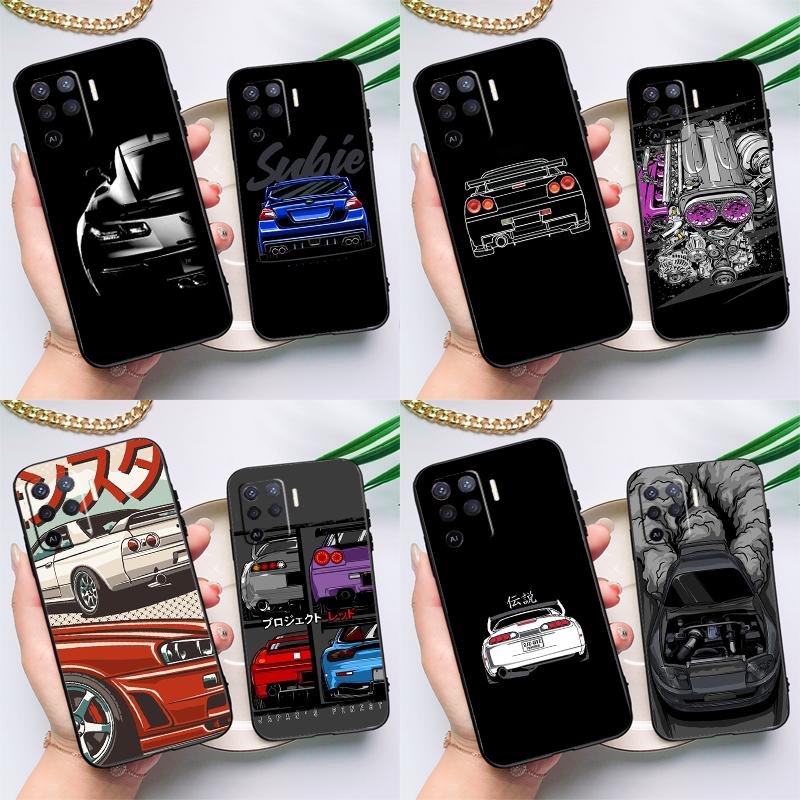 

Чехол для телефона с спортивным автомобилем JDM Drift для OPPO A15 A16 A5S A5 A9 A31 A53 A53S A52 A72 A83 A91 A93 A54 A74 A94
