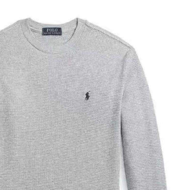 Polo Ralph Lauren Embroidered Waffle Crew Neck Pullover Sweatshirt Men sweatshirt 710767967-007