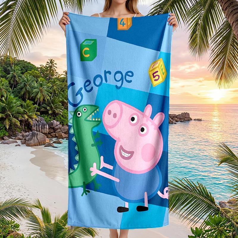 Pink Pig Fashion Beach Towel: Ideal for Summer Adventures Soft, Absorbent and Quick Drying Suitable for Swimming and Bathing