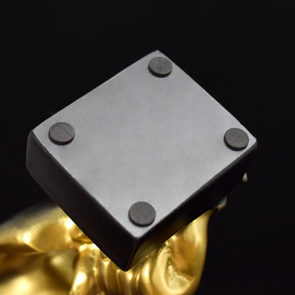 Thinker Statue Vivid Shape Compact Synthetic Resin Attractive Decorative Silence Is Golden Figurine for Home Black