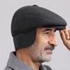 Middle Age Earflap Cap With Ear Flap Flat Caps Quality Men Berets  Men