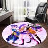 1pc Colorful Fashion Trio Round carpet, Made of Polyester,Perfect for Decorating Office Chairs, Living Rooms,Vibrant Decorative Rug