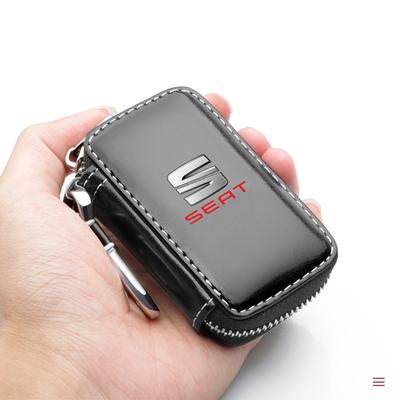 Kncr9 Fashion Leather Key Bag Universal Key Case Car Keychain Key Wallet For Leon 5f Ibiza 6l 6j Leon 1p Cushion Altea Xl Leon Mk