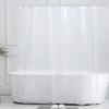 Waterproof Bathroom Shower Curtain Transparent Bathroom Curtain with Hooks Thickened Bathing Sheer Wide Bath Curtain