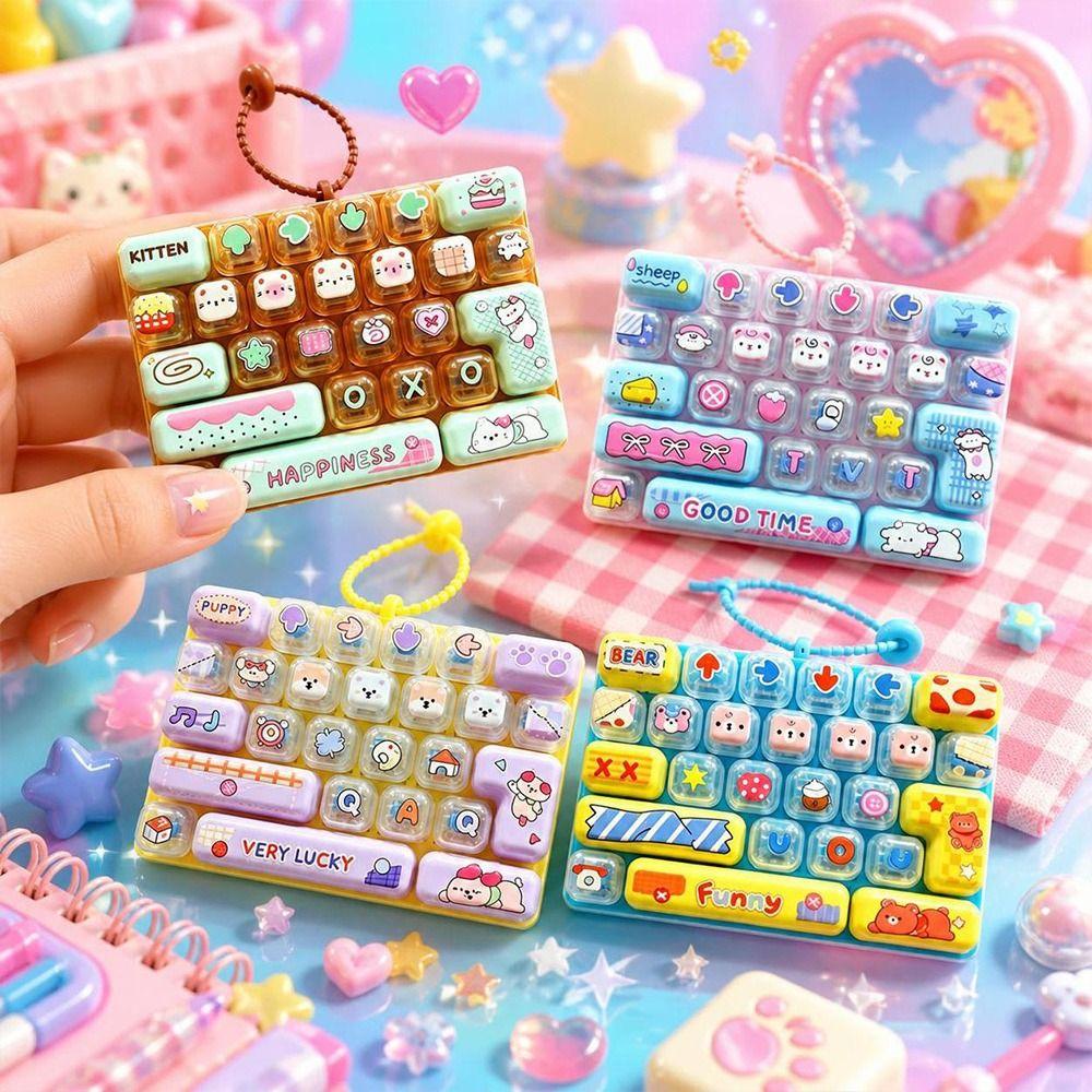 Hanging Mechanical Keyboard Toy 26 Keys Keyboard Keychain Toy Cute Bag Pendant Bag Charm