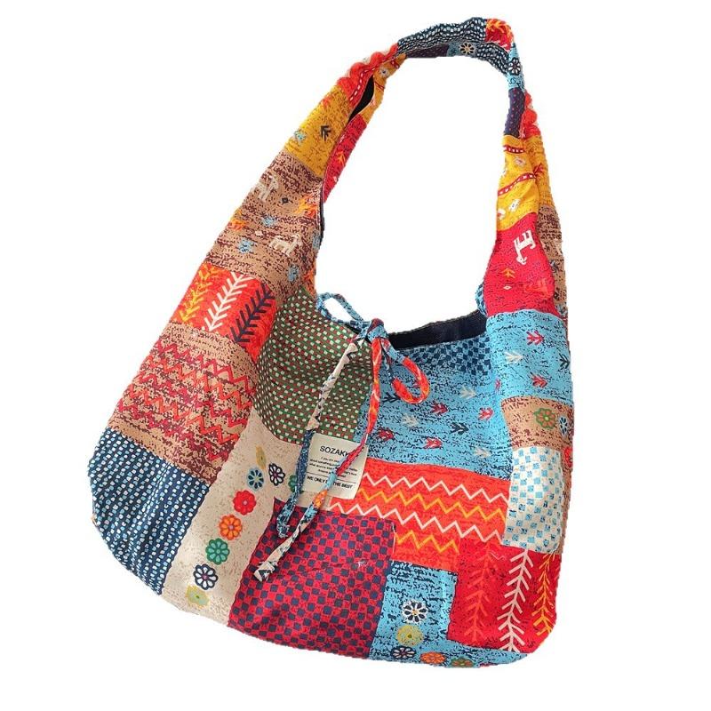 25 Corduroy plaid double-sided back shoulder bag large-capacity vest bag student class bag