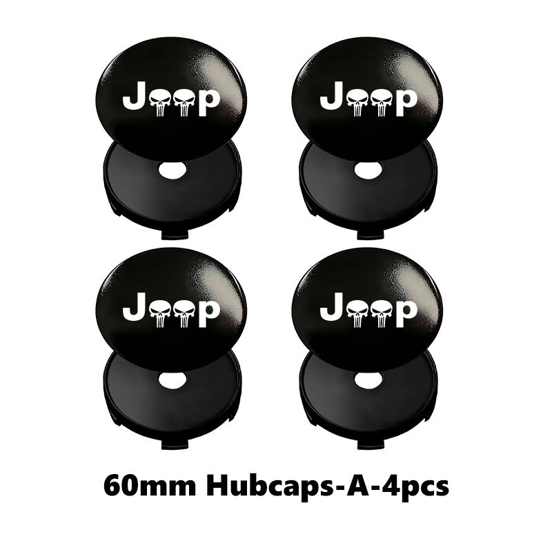 4pcs 56/60mm Car Wheel Center Hub Caps Tire Rim Covers Accessories For Jeep Grand Cherokee Wrangler JK Renegade Gladiator