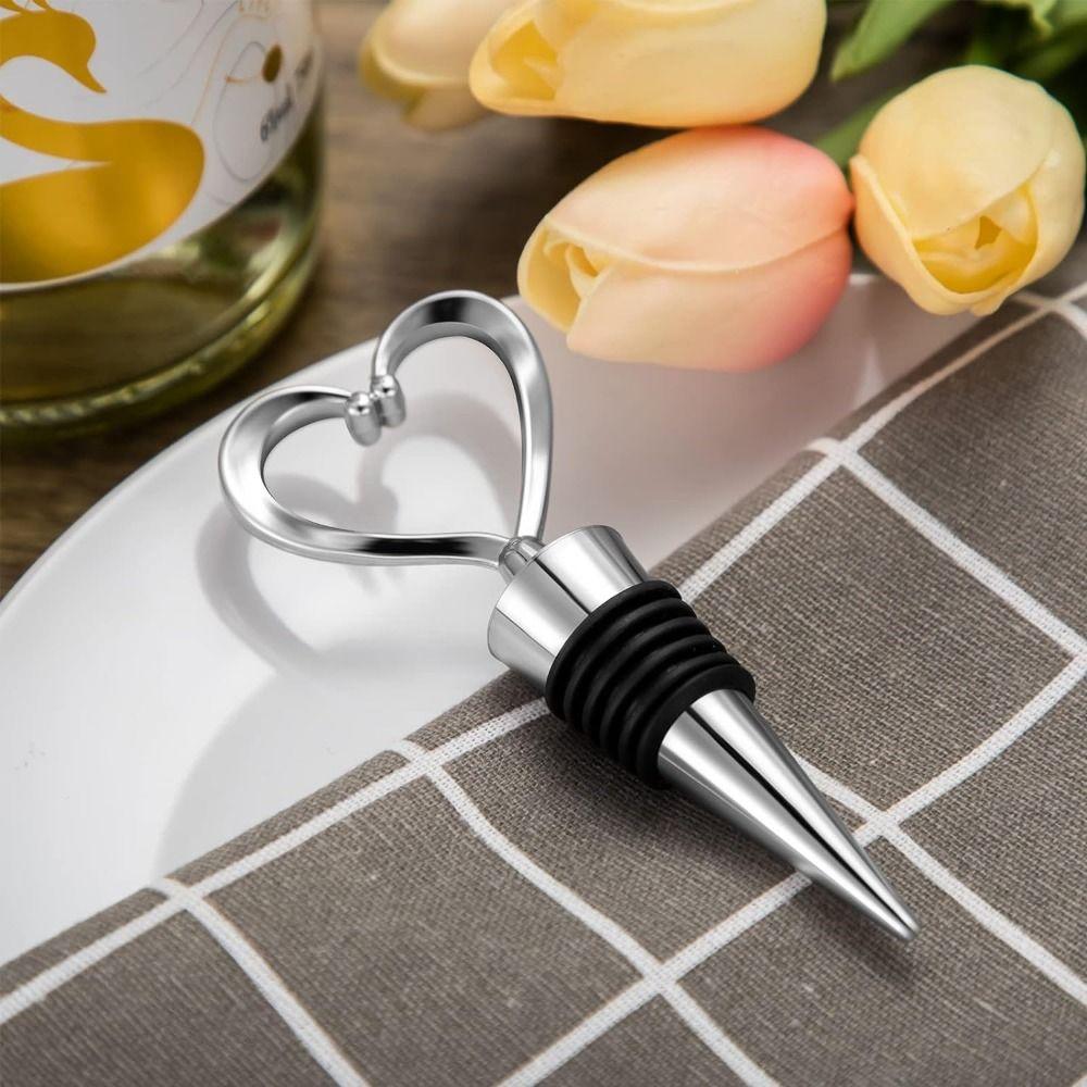 Keeping Beverages Fresh Wine Stopper Reusable Bottle Corkscrew Durable Metal Wine Corks  Valentines