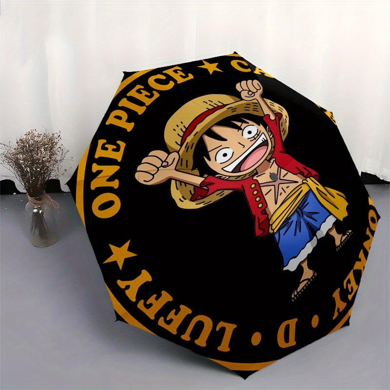 One Piece Monkey D. Luffy Untersetzer-SetRegenschirmTragbarer 3-fach kompakter Regenschirm für Damen & Herren Geschenk