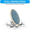 for Hyundai Key Fob Cover -2025, 5 Button Soft Full Coverage Protection Key Case for Ioniq 6 Elantra Santa Grandeur GN7 KONA Smart Key, Blue