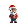 Christmas Acrylic Hanging Ornament Flat Figure Car Interior Decoration Pendant Holiday Party Hanging Decoration