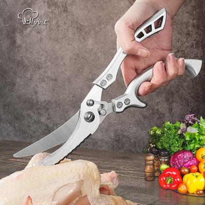 Kitchen Scissors Chicken Bone Kitchen Shears Duck Fish Cutter Stainless Steel Scissors Scale Clean Cook Scissors Knife