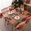 Jacquard Polyester-Cotton Christmas Table Runner with Floral Bells
