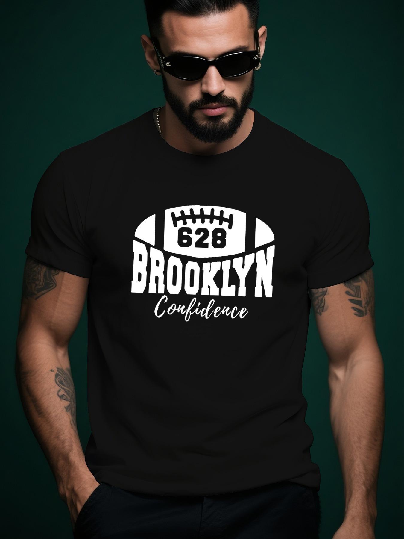 Brooklyn Confidence Graphic Tshirt - Casual Summer Crew N... XXL