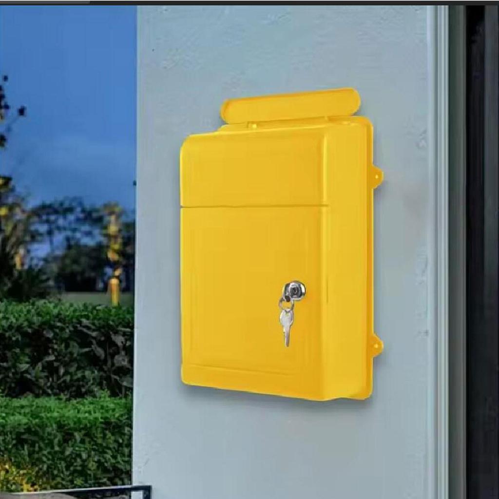 Outdoor Wall Mailbox with Lock And Key for Letters Newspapers