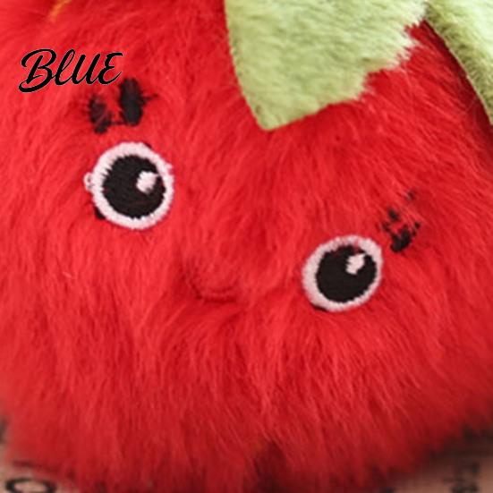 Girls Strawberry Keychain Plush Cartoon Keychain Stuffed Bag Charm Furry Charm Fruit Keyring Pendant for Backpacks Handbags Keys