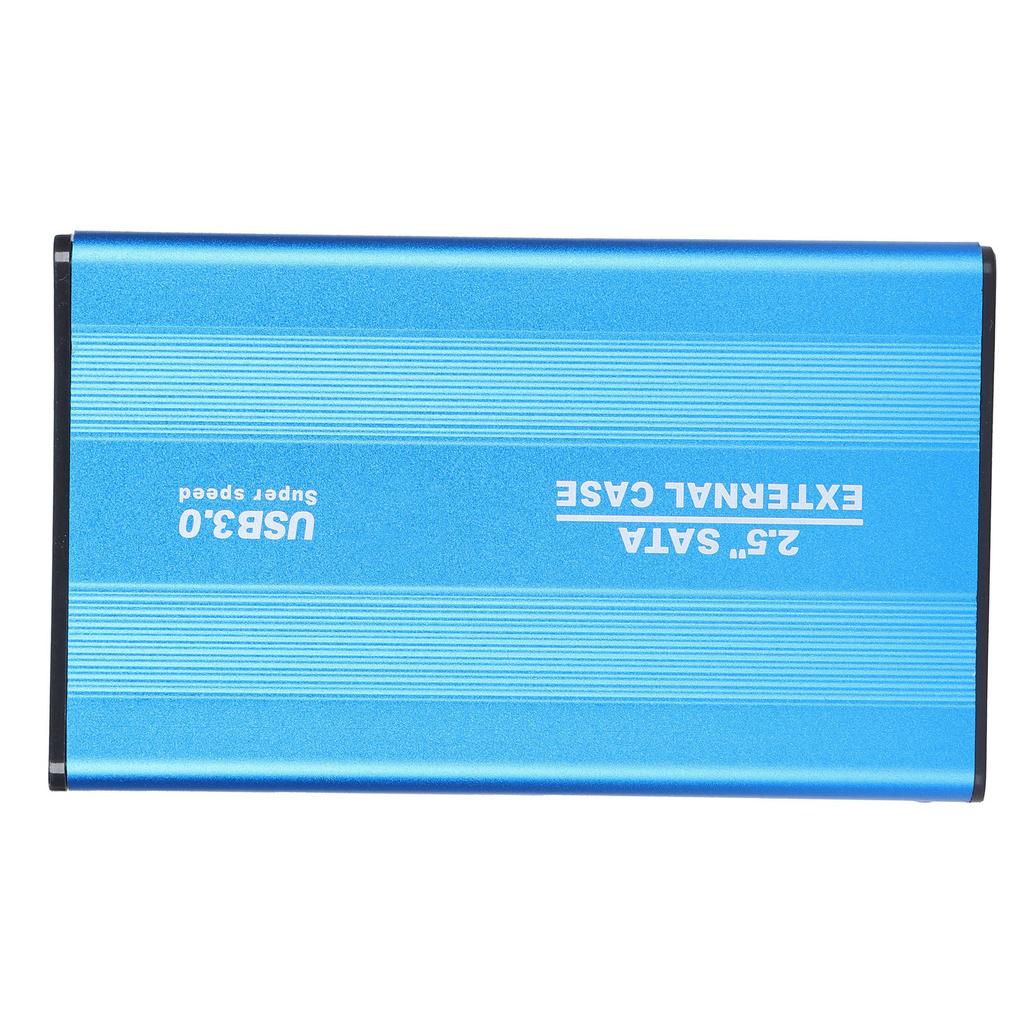 HDD Enclosure Plug Play 3TB USB3.0 SSD Hard Disk Box for LaptopsOS X External Data StorageBlue