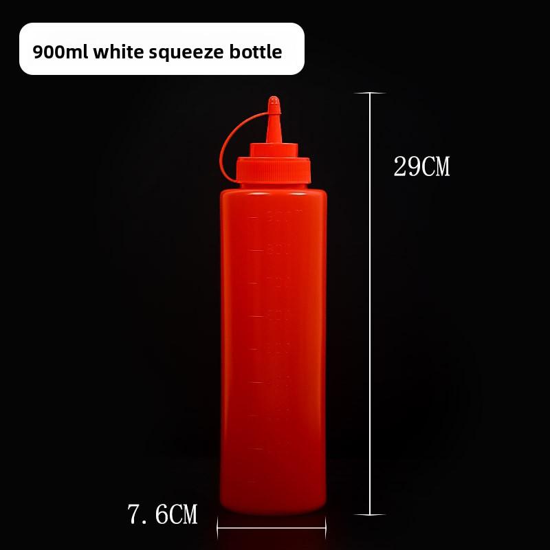 Thickened Plastic Squeeze Sauce Bottle, Tomato Salad Jam Household Seasoning Bottle, Food-grade Pointed Spout Squeeze Sauce Bottle