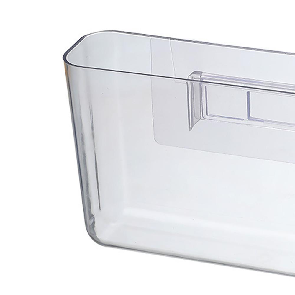 Transparent Wall Mount Organizer Plastic Wall Phone Holder Adhesive Storage Bin  Bedroom