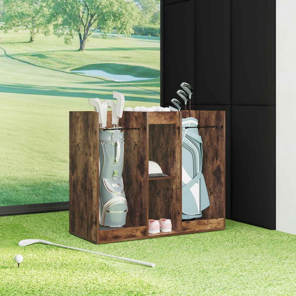 Golfschrank Massiv Räuchereiche 102 x 45 x 85,5 cm