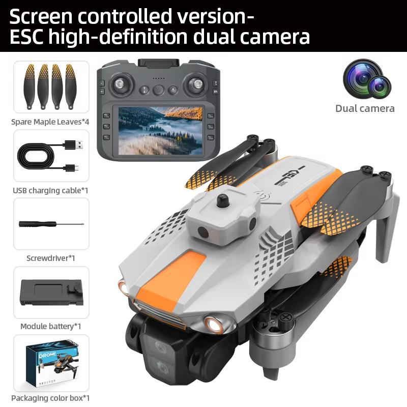 2025 New LF669 RC Drones Wide-angle 8K HD Professinal Duals Camera 4.5-inch Screen Remote Control 360° Obstacle Avoidance Quadcopter Toys