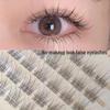 Lazy Fishtail Glue-Free Stemless False Eyelashes: Natural Look, Segmented Clusters for Daily Wear, Perfect for Beginners