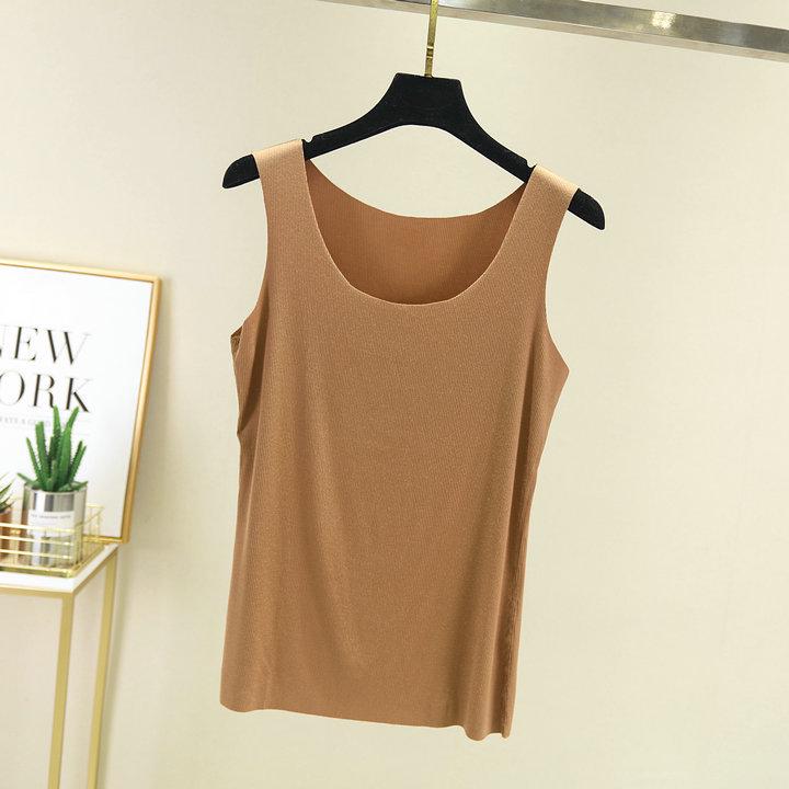 Damski bezszwowy top modalowy - Wiosenno-letnia bezrękawnik z okrągłym dekoltem jako warstwa bazowa i wszechstronna odzież wierzchnia