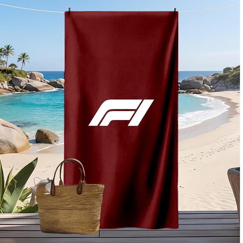Asciugamano da Spiaggia Stampa F1 Morbido Portatile Asciugatura Rapida?Asciugamano Asciutto Per Piscina Vacanza Estiva Sport all'Aperto